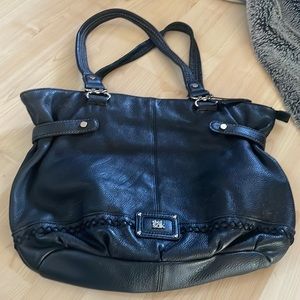 The Sak Torrance Black Leather Shoulder Bag Tote